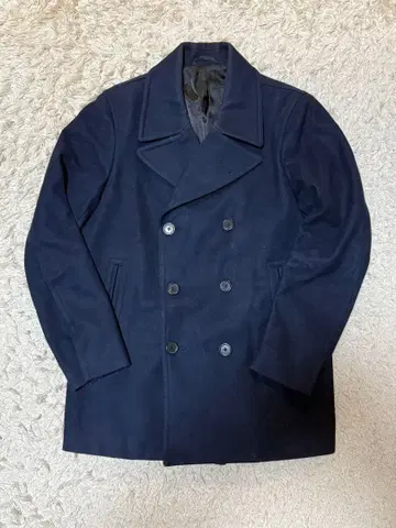 띠어리 네이비 38 피코트 울 캐시미어