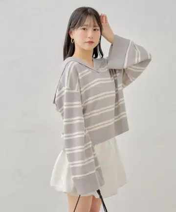 Chico 세일러 카라 루즈 니트