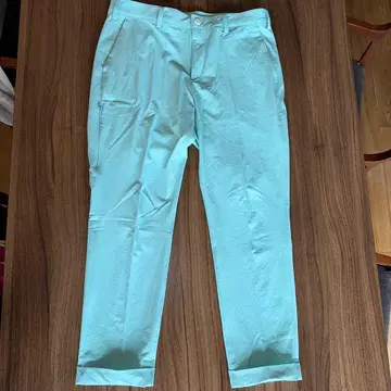 민트 그린 골프 팬츠 슬랙스 포켓 부착 빔즈 골프