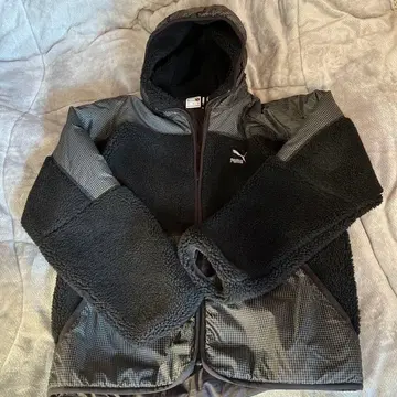 PUMA 플리스 자켓 M 블랙/그레이