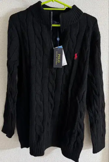 랄프 로렌 하프 지퍼 스웨터 ( L 상당 )