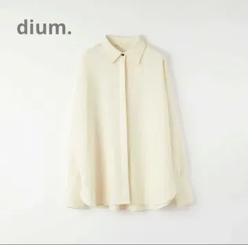 dium. Herringbone 오버 사이즈 셔츠 에크루