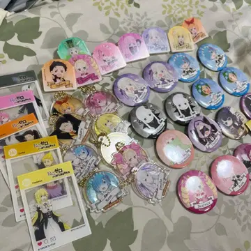 리제로 캐릭터 배지 키링 세트