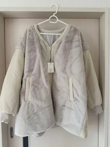 GRL 퍼 콤비 블루종