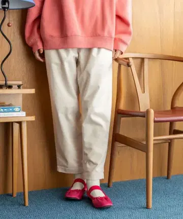 니코앤드 스트레치 칼제 테이퍼 팬츠 아이보리 M 사이즈