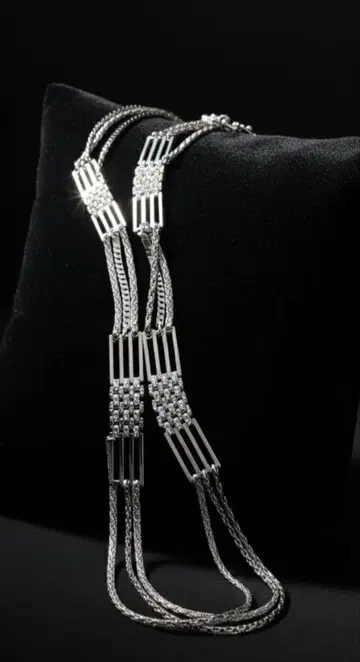 [컨디션 최상 51g] 빈티지 초커 SN 각인 PAT PNDG 실버