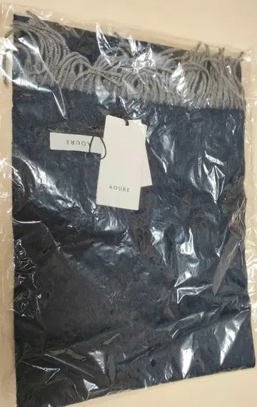 아우레 AOURE 캐시미어 머플러 네이비