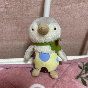 헤이세이 레트로 good luck 동심 펭귄 클로버 봉제 인형