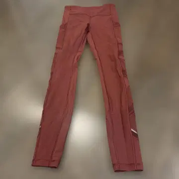 룰루레몬 빨간색 슬림핏 레깅스 사이드메쉬 4