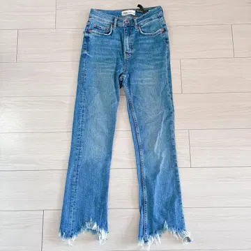 자라 ZARA 부츠컷 데님 청바지 사이즈 34 블루