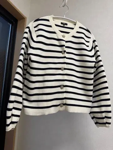 PLST 스트라이프 가디건 긴팔