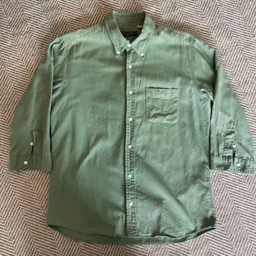 FREAK'S STORE 올리브 그린 7부 소매 셔츠 L