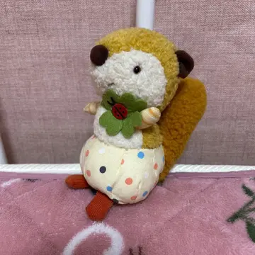 헤이세이 레트로 good luck 동심 다람쥐의 리듬 봉제 인형