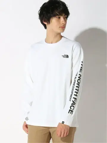 THE NORTH FACE 화이트 긴팔 셔츠