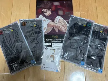 주술회전 클리어 파일 하프 타월 아크릴 참 6점 세트