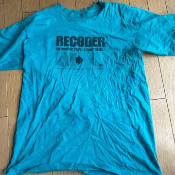 POWER-T 파란색 프린트 티셔츠 XL