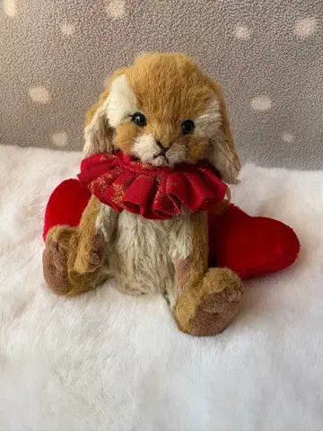 롭이어 토끼 봉제 인형 테디베어 핸드메이드 미니어처