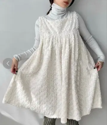 SANSeLF 로즈 모티브 퍼 튜닉 가격 인하 불가