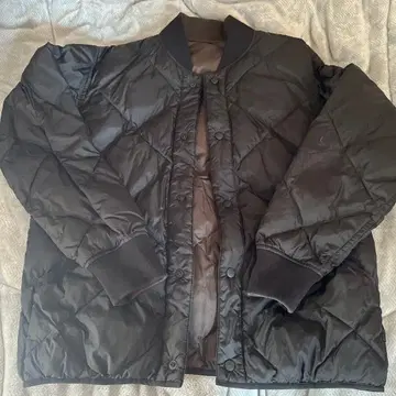 UNIQLO U 퀼팅 자켓 L 블랙 흑과 브라운의 리버서블