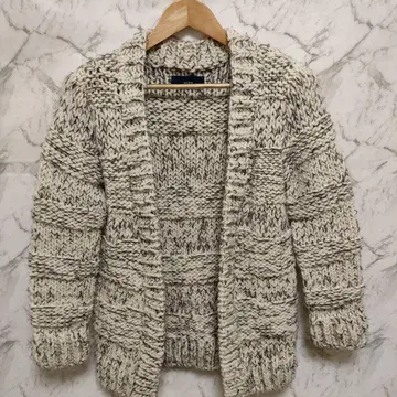 SHIPS 여성용 니트 가디건 긴팔 화이트 계열 게이지 편직