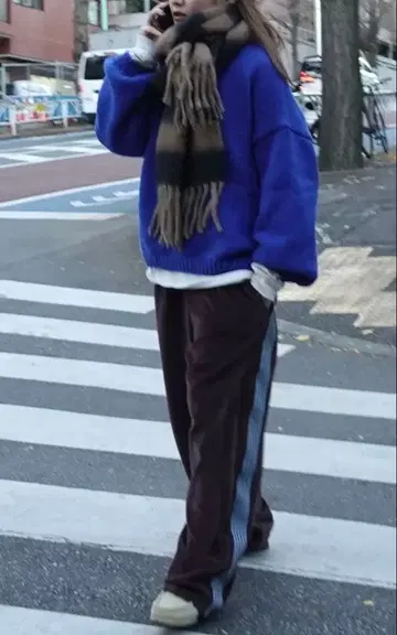 teen boop 벨벳 라인 루즈 팬츠 브라운