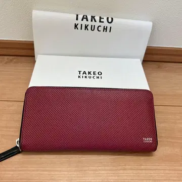 다케오 키쿠치 TAKEO KIKUCHI 와인 레드 장지갑