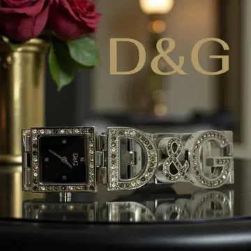D&G 실버 블랙 손목시계 NIGHT AND DAY 작동 미확인