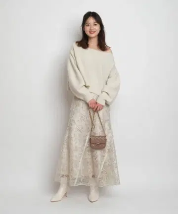 새상품급 Mystrada 마로우 레이스 스커트