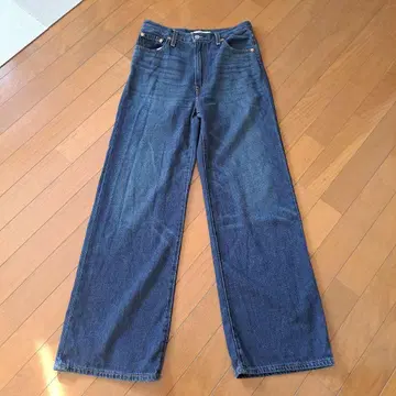 새상품 Ribcage 와이드 레그 다크 데님 26