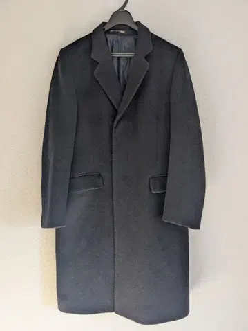 블랙 울 피 코트