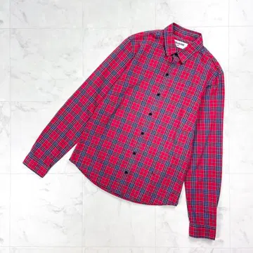 새상품급 자딕앤볼테르 마드라스 체크 셔츠 긴팔 빨간색 S*HD927