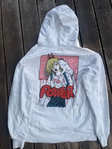 체인소맨 POWER 후드티 화이트