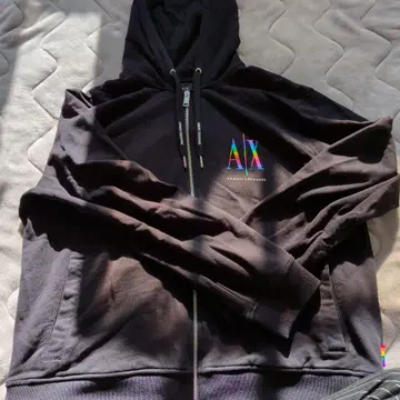 Armani Exchange 블랙 후드티 L