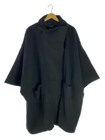 kOhAKU 스탠드 카라 판초 디자인 코트