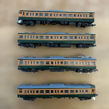 N 게이지 철도 모형 4량 세트 오렌지 그린