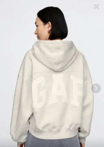 GAP 후드 부착 맨투맨 L 그레이