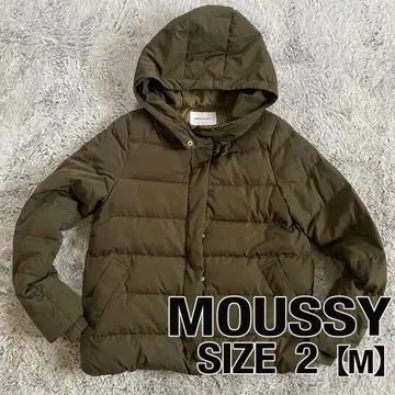 새상품급 MOUSSY 마우지 후드 부착 다운 자켓 사이즈 2 (M)