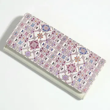 [ 미사용 새상품 ] 유젠분코 장지갑 소가죽 일본제 나비 패턴