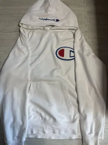 Champion X-LARGE 화이트 후드티 가격 인하