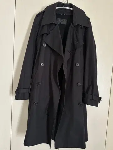 그린 맨 남성용 트렌치코트 블랙 사이즈 2