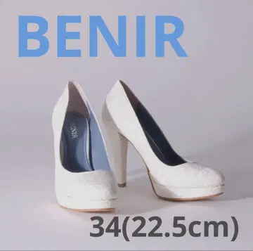BENIR 화이트 레이스 웨딩 신발