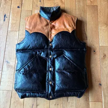 Rainbow country 레인보우 컨트리 가죽 베스트 미중고 S