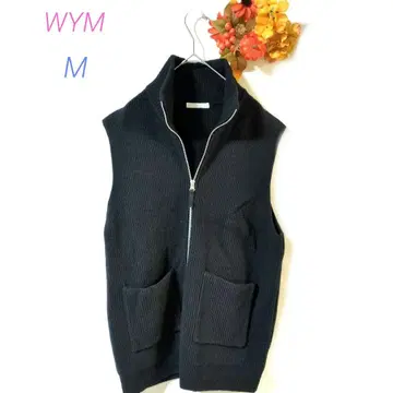 WYM LIDNM 블랙 M 베스트 리브 집업