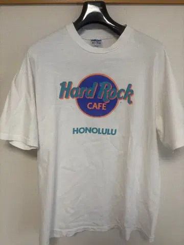하드 록 카페 티셔츠 화이트 XL 호놀룰루