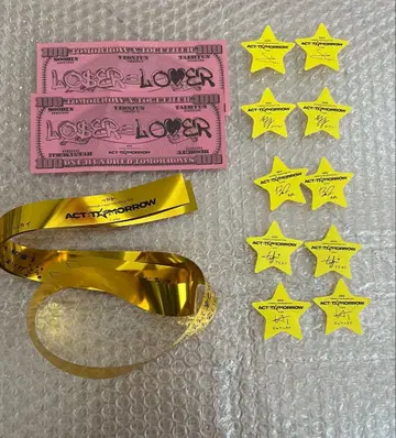 TXT ACT : TOMORROW 낙하물 별 금테 은테 지폐 1