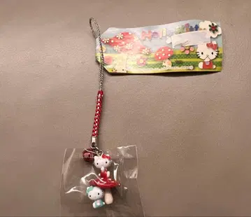 레어 [ 지역 한정 키티 ] 키티 미미 버섯 끈 스트랩