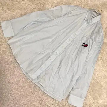 TOMMY HILFIGER 셔츠 라이트 블루 XS 심플 원 포인트