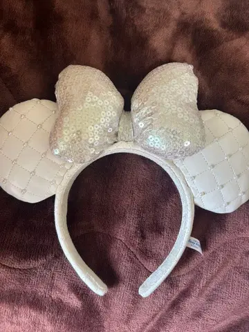 화이트 미키마우스 귀 머리띠