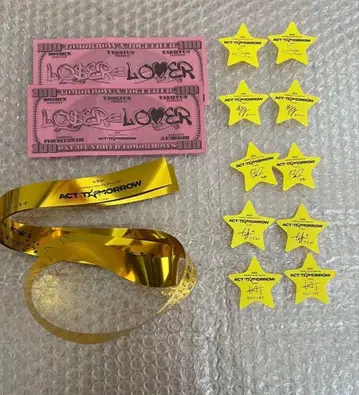 TXT ACT : TOMORROW 낙하물 별 금테 은테 지폐 2