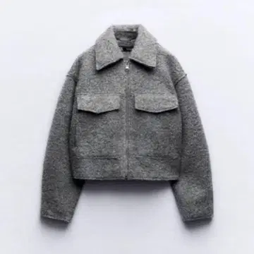 ZARA 부클레 크롭 자켓